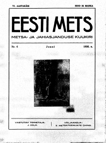 Eesti Mets ; 6 1926