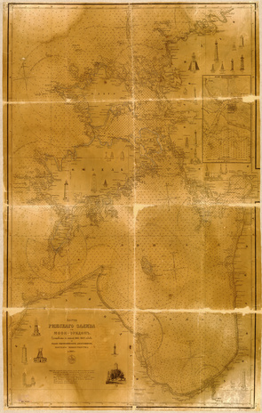 Карта Рижского залива с Моон-Зундом, составлена с описей 1843-1859 гг