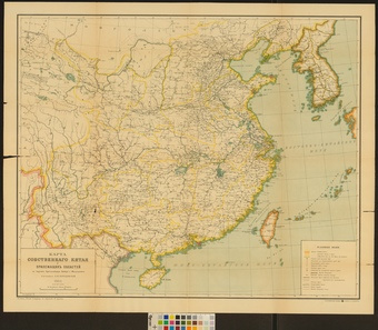 Карта собственного Китая и прилежащих областей