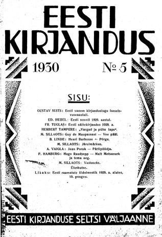 Eesti Kirjandus ; 5 1930