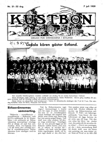 Kustbon ; 21 1939