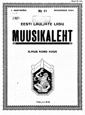 Muusikaleht ; 11 1924-11