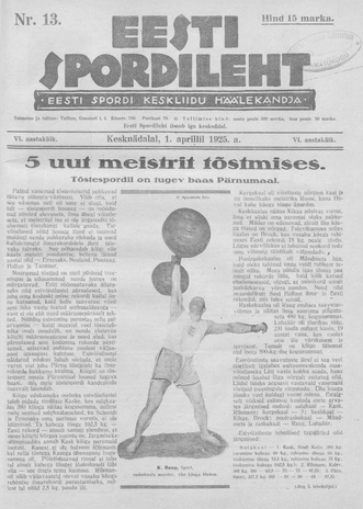 Eesti Spordileht ; 13 1925-04-01