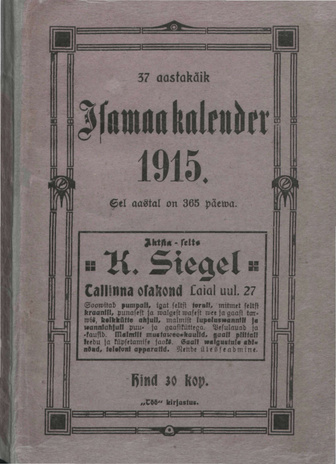 Isamaa Kalender 1915