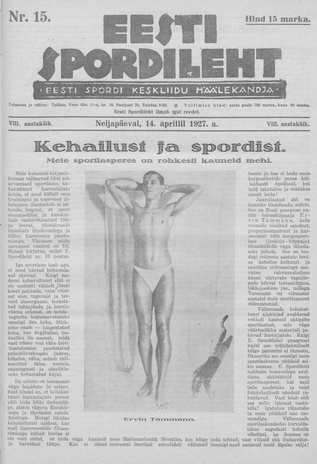 Eesti Spordileht ; 15 1927-04-14
