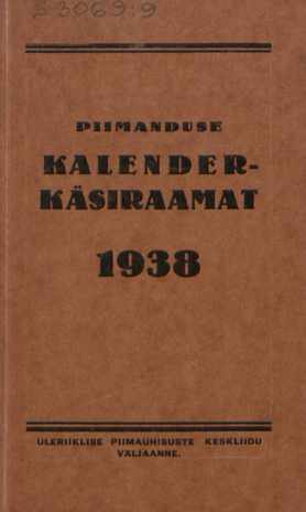Piimanduse kalender-käsiraamat 1938