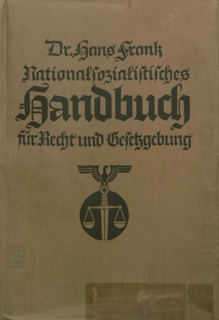 Nationalsozialistisches Handbuch für Recht und Gesetzgebung 