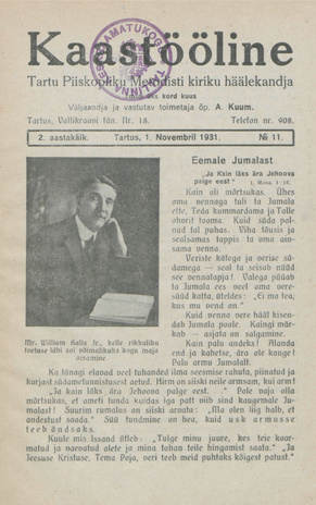 Kaastööline : Tartu Ühisabi Informatsioonileht ; 11 1931-11-01