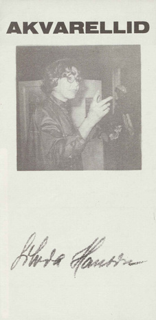 Silvia Hanson : akvarellid, tööde näitus Eksperimentaalse ja Kliinilise Meditsiini Instituudis, aprill 1980 : näituse kataloog