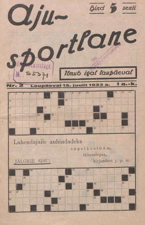Ajusportlane ; 2 1933-07-15