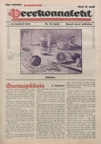 Perekonnaleht : mitmesuguse sisuga ajaviiteajakiri ; 44 (402) 1938-11-01