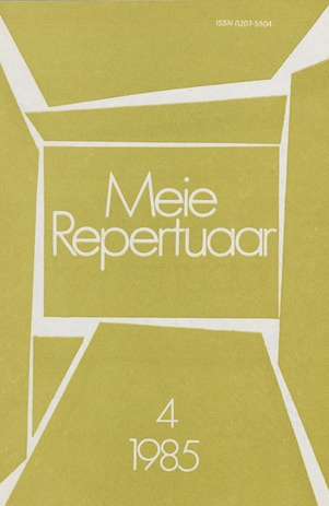 Meie repertuaar : Eesti NSV Rahvaloomingu ja Kultuuritöö Teadusliku Metoodikakeskuse väljaanne ; 4 1985-04