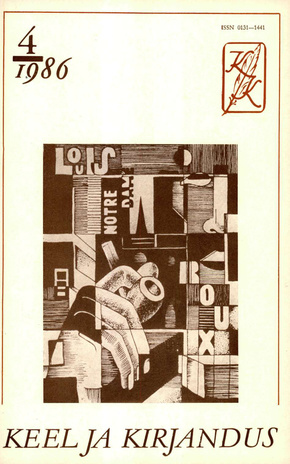 Keel ja Kirjandus ; 4 1986