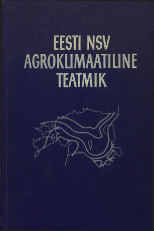 Eesti NSV agroklimaatiline teatmik 