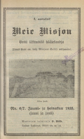 Meie Misjon : Eesti läkitustöö häälekandja ; 6-7 1935-07