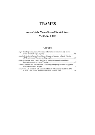 Trames ; 3 Vol 19 (69/64) 2015