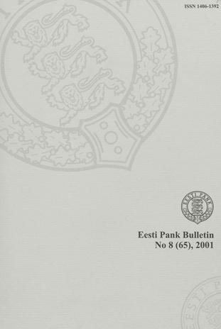 Eesti Pank (Bank of Estonia) : bulletin ; 8 (65) 2001