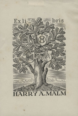Ex libris Harry A. Malm 