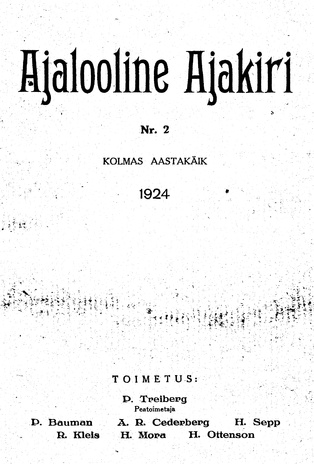Ajalooline Ajakiri ; 2 1924