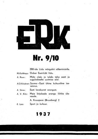 ERK ; 9-10 (51-52) 1938-01-24