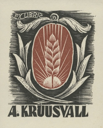 Ex libris A. Kruusvall 