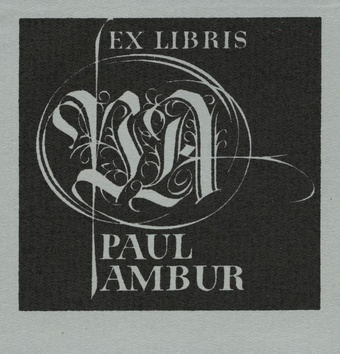 Ex libris Paul Ambur 
