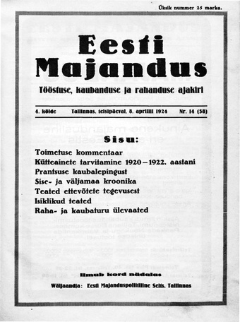 Eesti Majandus ; 14 1924-04-08