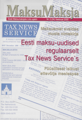Maksumaksja : Eesti Maksumaksjate Liidu ajakiri ; 2 (24) 2000-02