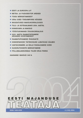 Eesti Majanduse Teataja : majandusajakiri aastast 1991 ; 2 (153) 2004