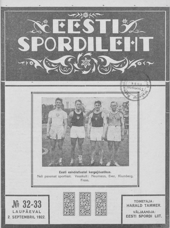 Eesti Spordileht ; 32-33 1922-09-02