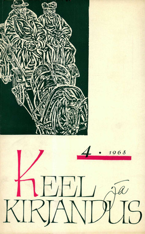 Keel ja Kirjandus ; 4 1968-04