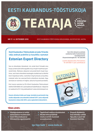 Eesti Kaubandus-Tööstuskoja Teataja ; 17 2010-10-06