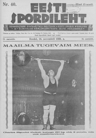 Eesti Spordileht ; 40 1928-11-16