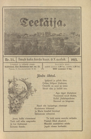 Teekäija : Eesti Baptisti Koguduse Ühenduse häälekandja ; 24 1913