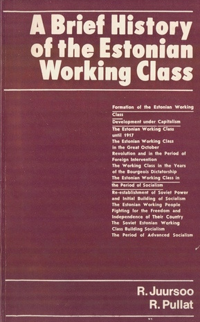 A brief history of the Estonian working class 