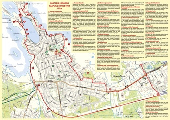 Haapsalu linnaring = Haapsalu bisycle tour 13 km ; Pullapää ring = Pullapää bisycle tour 21 km 
