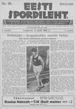 Eesti Spordileht ; 26 1929-07-13