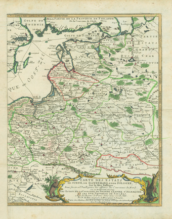 Carte des estats de Suede, de Dannemarq, et de Pologne, sur la Mer Baltique