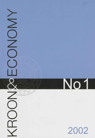 Kroon & Economy : Eesti Pank quarterly ; 1 2002