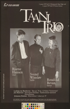 Taani trio : Bjarne Hansen, Svend Winsløv, Rosalind Bevan 