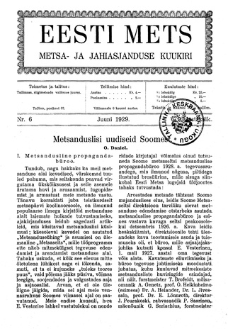 Eesti Mets ; 6 1929
