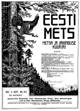Eesti Mets ; 8/9 1937
