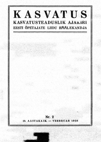 Kasvatus ; 2 1928-02