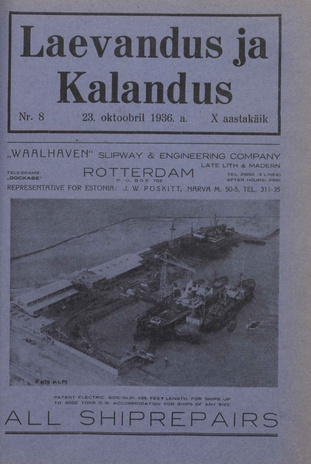 Laevandus ja Kalandus ; 8 1936-10-23