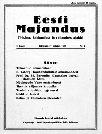 Eesti Majandus ; 4 1923-03-17