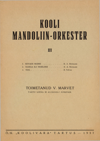 Kooli mandoliin-orkester. III