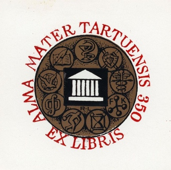 Alma mater Tartuensis 350 ex libris 
