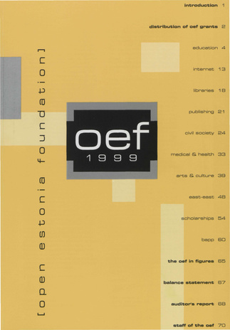 Open Estonia Foundation 1999 : [yearbook]
