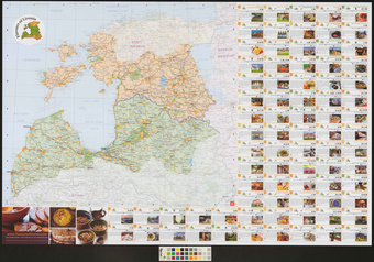 Kulinarische Route der Geschmack von Livland : Karte Estland / Lettland 