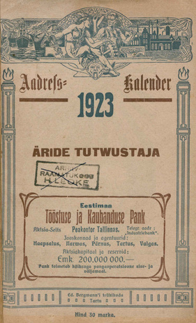 Aadress-kalender : äride tutvustaja ; 1923